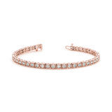 Delicate Milgrain Set Lab Grown or Real Diamond Tennis Bracelet in Gold