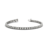 Delicate Milgrain Set Lab Grown or Real Diamond Tennis Bracelet in Gold