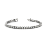 Delicate Milgrain Set Lab Grown or Real Diamond Tennis Bracelet in Gold
