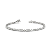 Luxury Diamond Tennis Bracelet with Round Cut Diamonds in Gold & Platinum