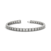 Vintage Diamond Tennis Bracelet with Prong Set in Gold or Platinum