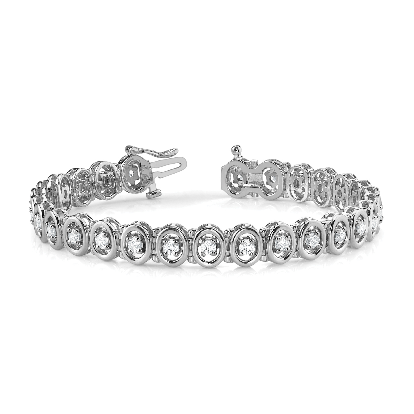 Classic Round Brilliant Diamond Tennis Bracelet in 9K/18K Gold or Platinum