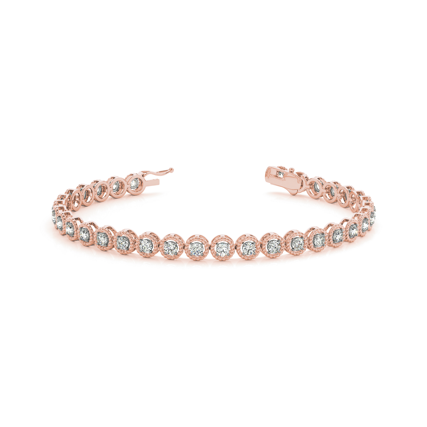 Handcrafted Diamond Tennis Bracelet in Lab Grown or Natural Diamonds