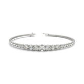 Luxury Tennis Bracelet with Graduated Round Diamonds in 9K Gold