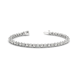 Two Tone Diamond Tennis Bracelet in Lab Grown or Natural Diamond in Gold or Platinum
