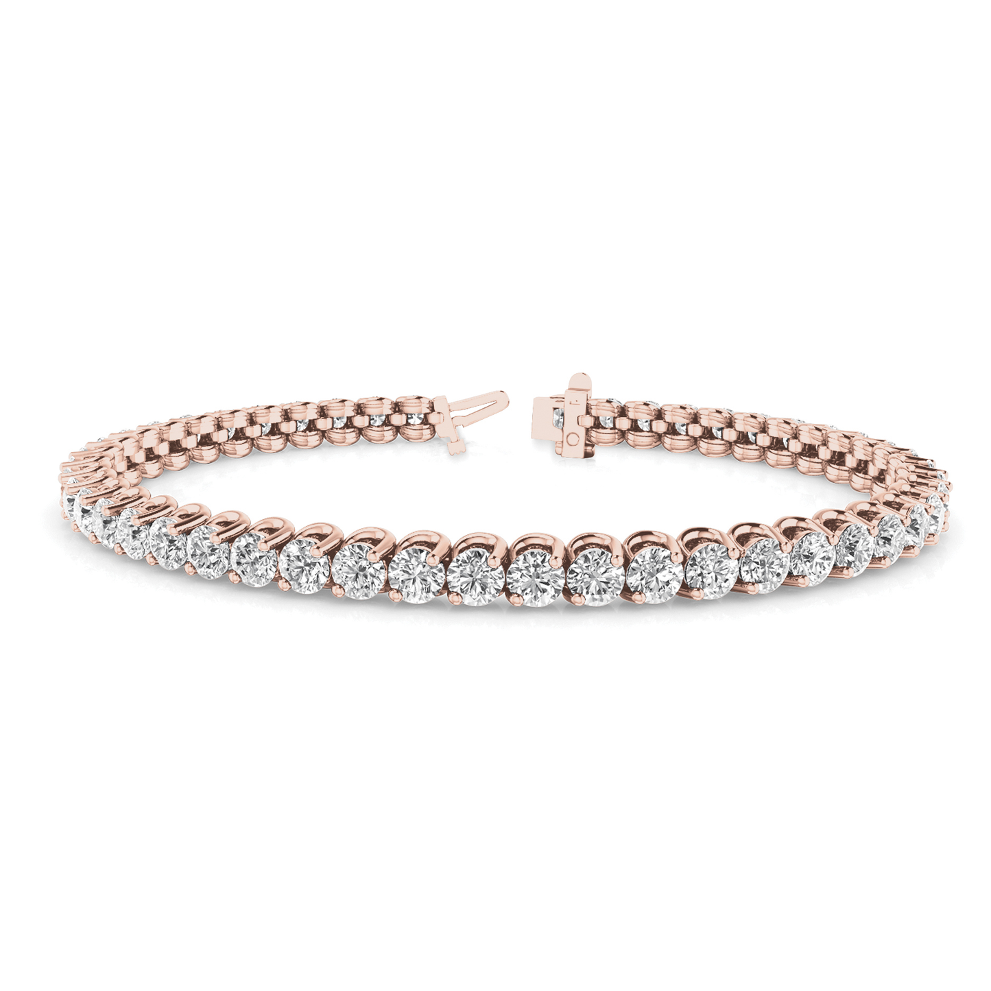Premium Lab Grown or Natural Diamond Tennis Bracelet in Gold or Platinum UK Made