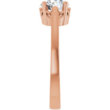 Round Lab-Grown Moissanite Solitaire Ring in Rose Gold