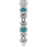 Round Alexandrite & Diamond Accented Ring in Gold and Platinum