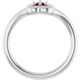 Round Ruby Youth Ring in Gold