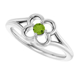 Round Peridot Youth Ring in Gold