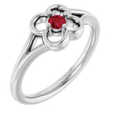 Round Ruby Youth Ring in Gold