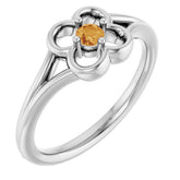 Round Citrine Youth Ring in Gold