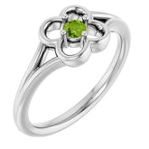 Round Peridot Youth Ring in Gold