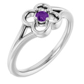 Round Amethyst Youth Ring in Gold