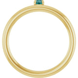 Round Lab-Grown Alexandrite Stackable Ring in Yellow Gold