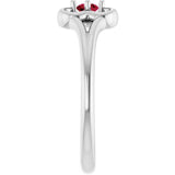 Round Ruby Youth Ring in Gold