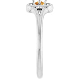 Round Citrine Youth Ring in Gold
