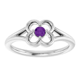 Round Amethyst Youth Ring in Gold