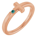 Round Alexandrite Youth Ring in Rose Gold