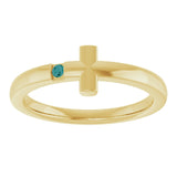 Round Alexandrite Youth Ring in Yellow Gold