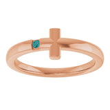 Round Alexandrite Youth Ring in Rose Gold