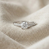 Lab Diamond Side Stone Engagement Ring 0.25ct H/SI in 9K White Gold