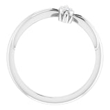 Round White Sapphire Crosses Ring in Gold and Platinum