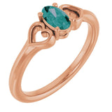 Oval Lab-Grown Alexandrite Youth Ring in Rose Gold
