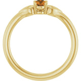 Oval Citrine Youth Ring in Yellow Gold