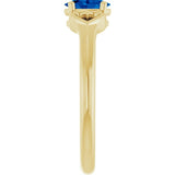 Oval Blue Sapphire Youth Ring in Yellow Gold