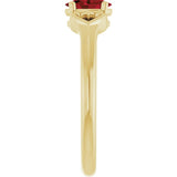 Oval Mozambique Garnet Youth Ring in Yellow Gold