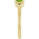 Oval Peridot Youth Ring in Yellow Gold