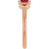 Oval Ruby Youth Ring in Rose Gold