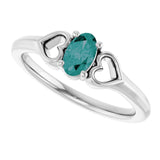 Oval Lab-Grown Alexandrite Youth Ring in White Gold