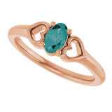 Oval Lab-Grown Alexandrite Youth Ring in Rose Gold