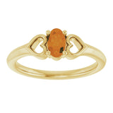 Oval Citrine Youth Ring in Yellow Gold