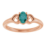 Oval Lab-Grown Alexandrite Youth Ring in Rose Gold