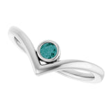 Round Lab-Grown Alexandrite Solitaire Ring in White Gold