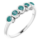 Round Alexandrite Accented Ring in Gold and Platinum