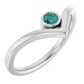 Round Lab-Grown Alexandrite Solitaire Ring in White Gold