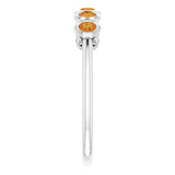 Round Citrine Accented Ring in Gold and Platinum