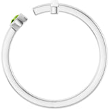 Round Peridot Crosses Ring in Gold and Platinum