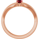Oval Ruby Youth Ring in Rose Gold