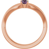 Oval Lab-Grown Alexandrite Youth Ring in Rose Gold