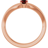 Oval Mozambique Garnet Youth Ring in Rose Gold