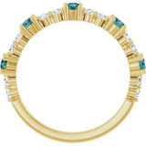 Round Lab-Grown Alexandrite & Diamond Ring in Yellow Gold