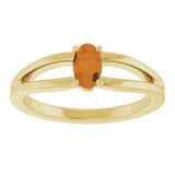 Oval Citrine Youth Ring in Yellow Gold
