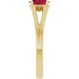 Oval Ruby Youth Ring in Yellow Gold