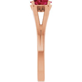 Oval Ruby Youth Ring in Rose Gold