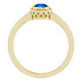 Polished September Solitaire Ring in Gold